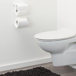 Sealskin Brix toalettpapir- og reserverullholder, hvit matt